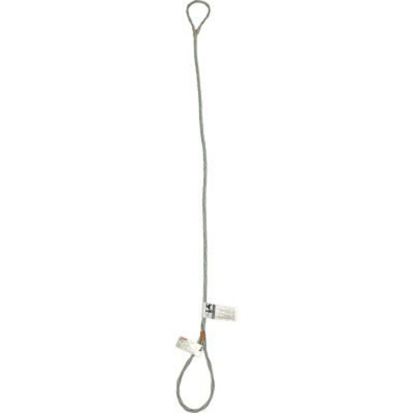 Mazzella Lift America Wire Rope Sling 1in x 6' Eye & Eye, 9800/11200/22400 Lbs Cap S602084